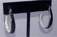 Silver Swarovski Crystal Inside-Out Earrings