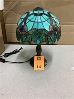 18in Tall Desk Lamp Stained Glass