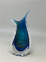 Glass vase, water drop shape