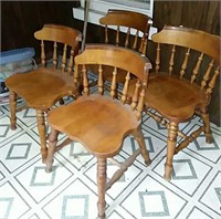 Wooden kitchen 
chairs (4)