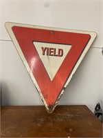 Metal Yield sign