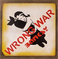 Graffiti Art Traffic Sign Wrong War