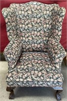 Winged Back Upholstered Chair