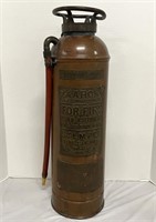 Vintage Aaron Copper Brass Fire Extinguishe