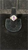 Size 9.25 sterling silver amethyst ring