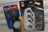 New Rotary Grater, Oven Thermometer, Sink Strainer
