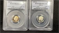 1999-S, 1999-S Silver PCGS PR69DCAM (2) Proof