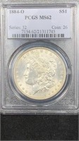 1884-O PCGS MS62 Silver Morgan Dollar