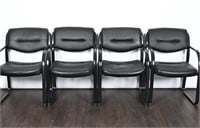 Black Leather Waiting Room Chairs