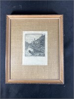 "Canal" Etching by Moore