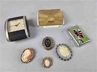 Antique Brooches, Bulova Watch Case & More!