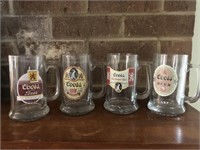 Vintage advertising Coors beer glass steins
