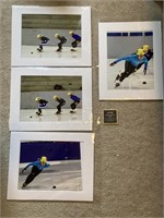 Lot of 4 Speed Skating Prints