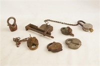 Collection of Seven Antique Locks