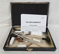 Wooden Box W/ Gun Cleaning Supplies