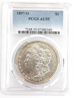 1897-O U.S. Morgan Silver Dollar PCGS AU 55