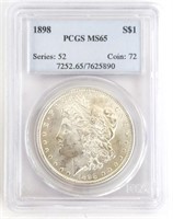 1898 U.S. Morgan Silver Dollar PCGS MS 65