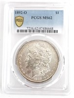 1892-O U.S. Morgan Silver Dollar PCGS MS 62