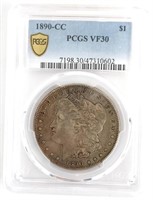 1890-CC U.S. Morgan Silver Dollar PCGS VF 30