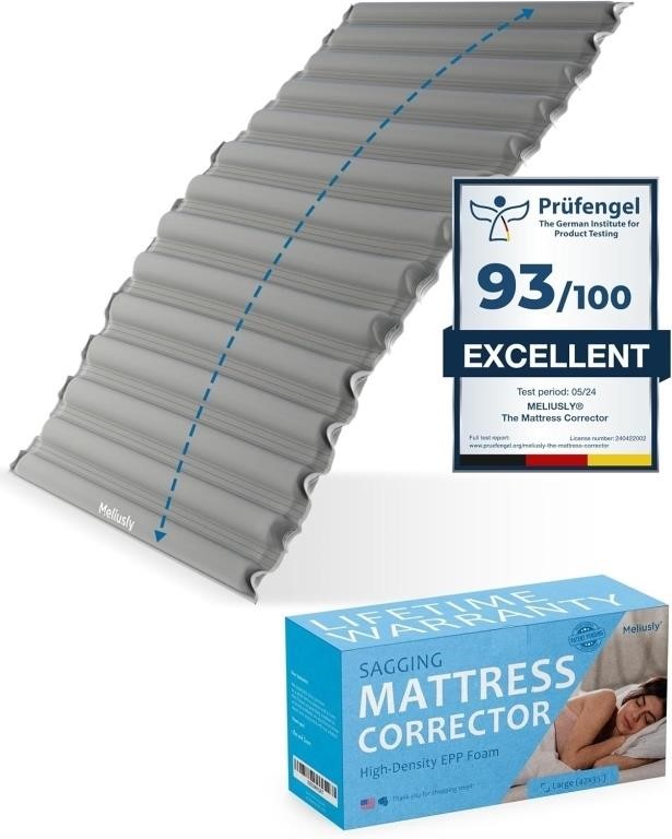 (N) MeliuslyÂ® Sagging Mattress Support Pad (47x35