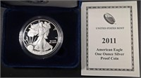 2011-W PROOF AMERICAN SILVER EAGLE OGP
