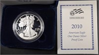 2010-W PROOF AMERICAN SILVER EAGLE OGP