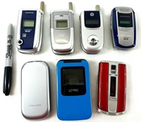 7 téléphones Flip-Flop SAMSUNG, BELL, etc. *
