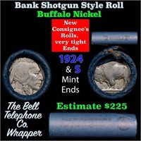 Buffalo Nickel Shotgun Roll in Old Bank Style 'Bel