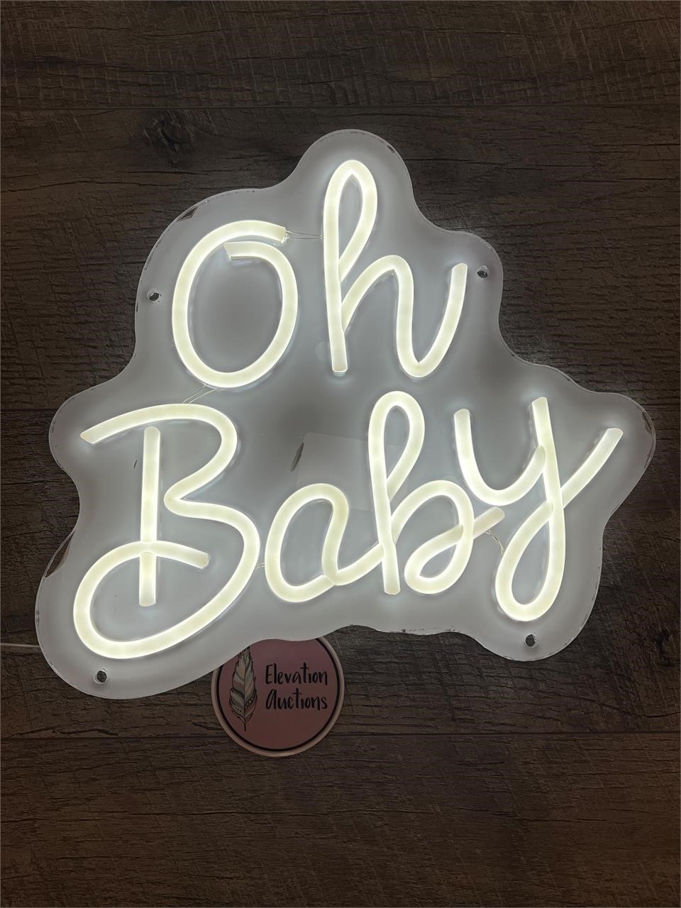 OH BABY lighted LED sign