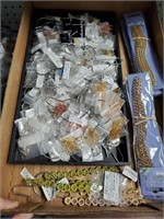 Box Flat of Various Jewelry Making Accessories