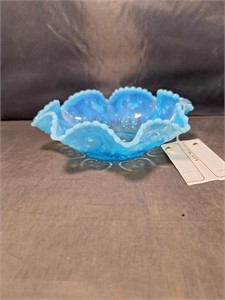 Northwood Blue Opalescent Bowl