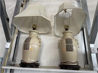 2 large orientalal style lamps