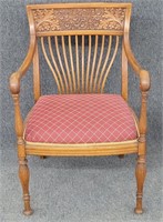 CLASSIC ALL WOOD ARM CHAIR 32" TALL BACK16"