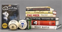 Mickey Mantle Rawlings Baseball, Books, DVD, 9 PCS