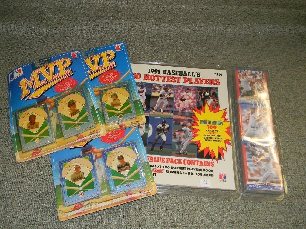 1991 Baseballs Hottest Players & M.V.P. Pins