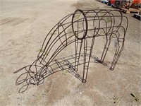 Metal deer yard art