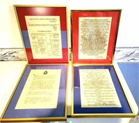 Military Documents Framed