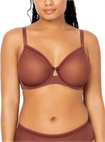 (N) Curvy Couture womens Sheer Mesh Full Coverage