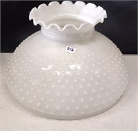 Vintage Dimple Milk Glass Lamp Shade 10"
