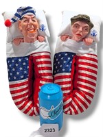 Vintage NOS President Reagan Nancy Slippers