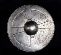 Circular Embossed Shield, Medieval-Style