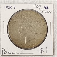 1923 S Peace Silver Dollar 90%