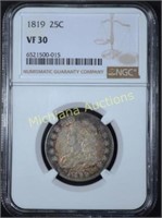 1819 Capped Bust Quarter VF30 NGC