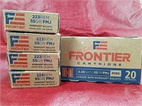 100 rds Hornady Frontier .223 rem ammo ammunition