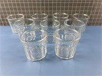 9X FRANCE MADE LUMINARC TUMBLERS GLASSES VINTAGE