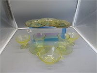 Assorted Yellow Depression Glass
