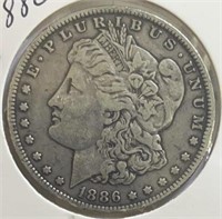 1886O Morgan Silver Dollar