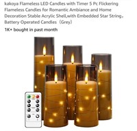 MSRP $28 5Pcs Flameless Candle with Remote