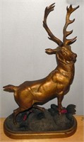 Vintage Pot Metal Elk/Deer Majestic Lamp Base