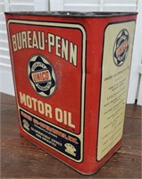 Bureau - Penn Unico motor oil can